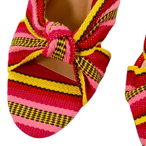 New Chelsea & Violet Gia Knot Stripe Printed Mules - Picture 7 of 16